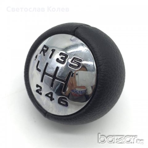 Топка скоростен лост Пежо/Peugeot 6 скорости естествена кожа, снимка 2 - Аксесоари и консумативи - 21009182