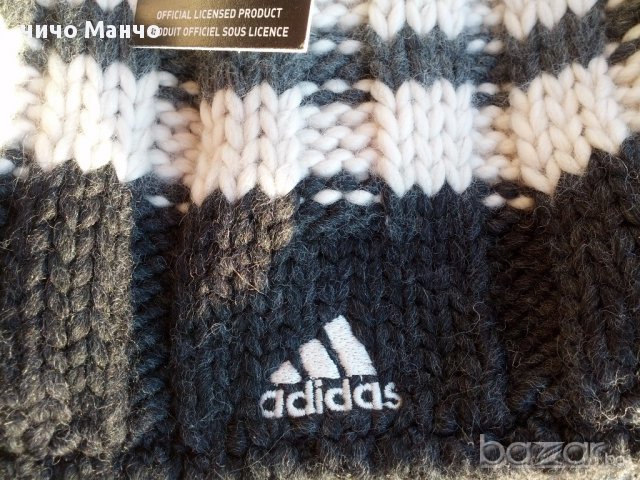 НОВА! ADIDAS вълнена шапка с помпон, снимка 4 - Шапки - 11653001