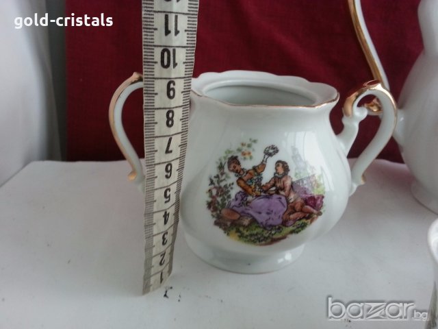  фин порцелан чаши за кафе чайник захарница латиера zajecar, снимка 9 - Антикварни и старинни предмети - 20188820