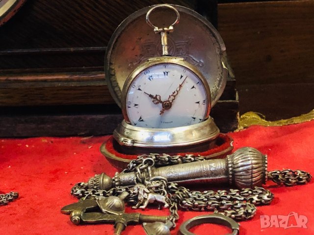 Джобен часовник от големият майстор часовникар през 17-ти век  James Markwick, снимка 7 - Антикварни и старинни предмети - 25398501