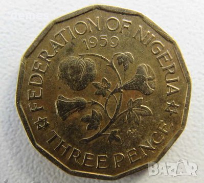 Нигерия, Нигерийска федерация, 3 пенса, 1959- 131D, снимка 2 - Нумизматика и бонистика - 24643591