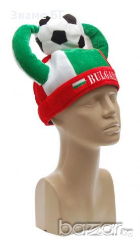 Карнавална шапка с рога и футболна топка, снимка 2 - Шапки - 16008620