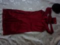 Червена сатенена рокля , снимка 6