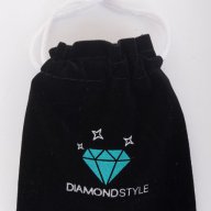 Висящи обеци с халки Diamond style , снимка 3 - Обеци - 17564945