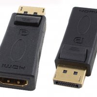 Преходник HDMI F to Display Port M - нови видео преходи, снимка 1 - Кабели и адаптери - 22506037