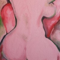 Картина " Женски торс в розово ", снимка 1 - Картини - 21938433