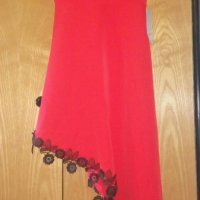 Чисто нова официална червена рокля с етикет S, снимка 2 - Рокли - 22521480