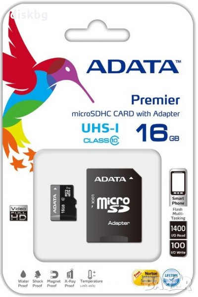 Бърза MicroSD 16GB Class10 - нова карта памет, запечатана, снимка 1