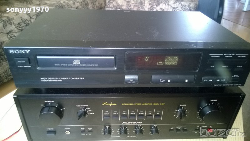 sony & accuphase e-207-внос швеицария, снимка 1
