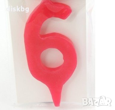 Парти свещи - цифри за рожден ден, юбилей в синьо и червено, снимка 1