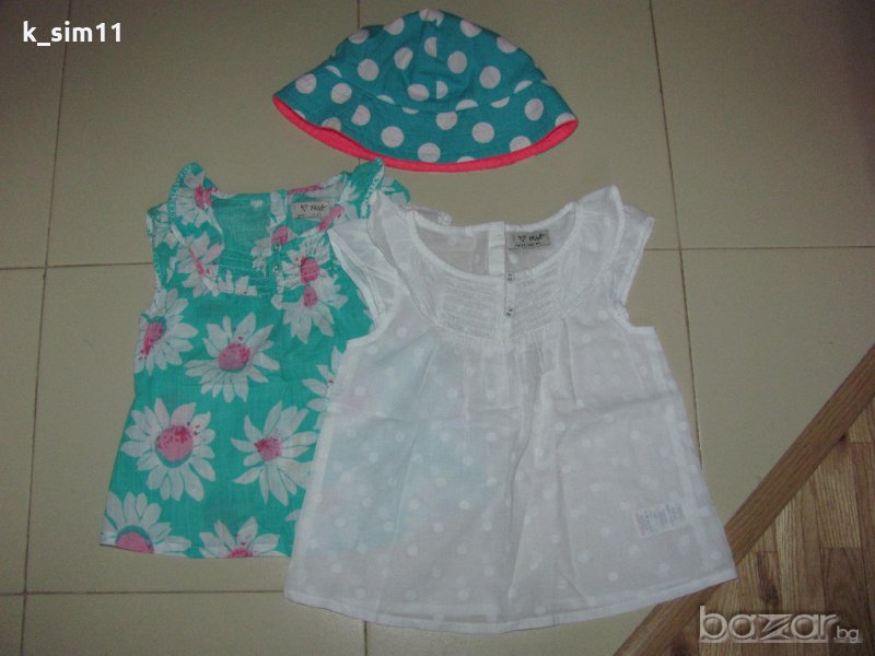 Лот 2 блузи /ризи/ и шапка на точки на Next за 3-4 г, снимка 1