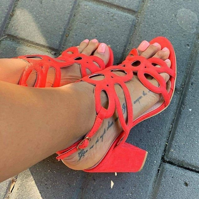 Нови сандали цвят корал в Дамски обувки на ток в гр. Варна - ID25944635 —  Bazar.bg
