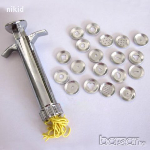 Екструдер Шприц финни елементи фитили въжета 19 диска инструмент пистолет приставки за фондан глина