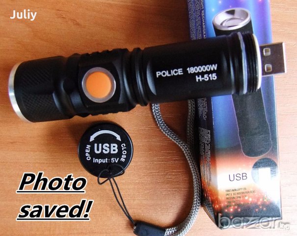  Акумулаторен прожектор / 80 грама / с USB зареждане, снимка 4 - Къмпинг осветление - 19417454