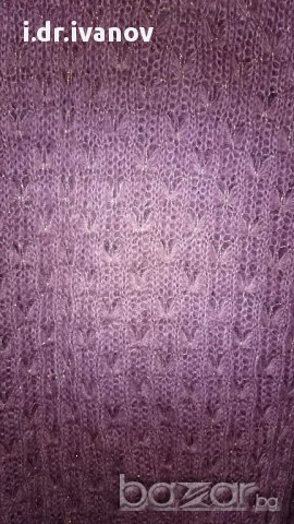 Дълъг плетен розов шал, снимка 2 - Шапки - 13051977