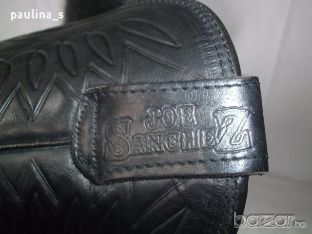 Уникални рокерски боти от бизонски бокс "Joe Sanchez" genuine leather / естествена кожа , снимка 5 - Дамски боти - 14614539