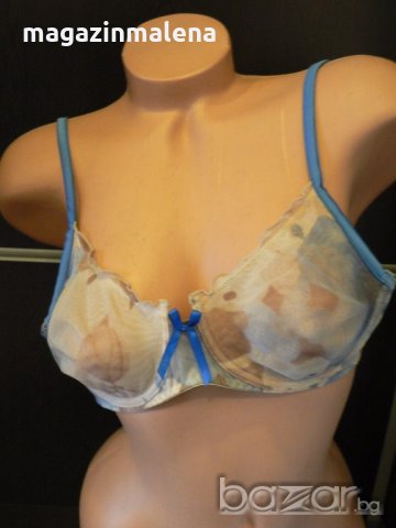 Liabel 75C син сутиени с мека чашка италиански сини сутиени без чашки италианско бельо Лиабел , снимка 1