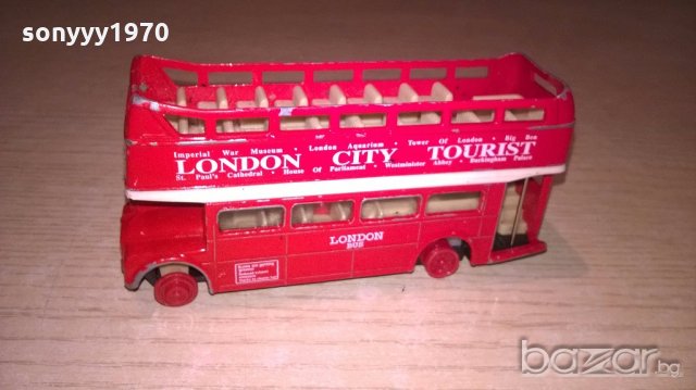 London bus-12х6х4см-метален-внос англия, снимка 4 - Антикварни и старинни предмети - 18541866