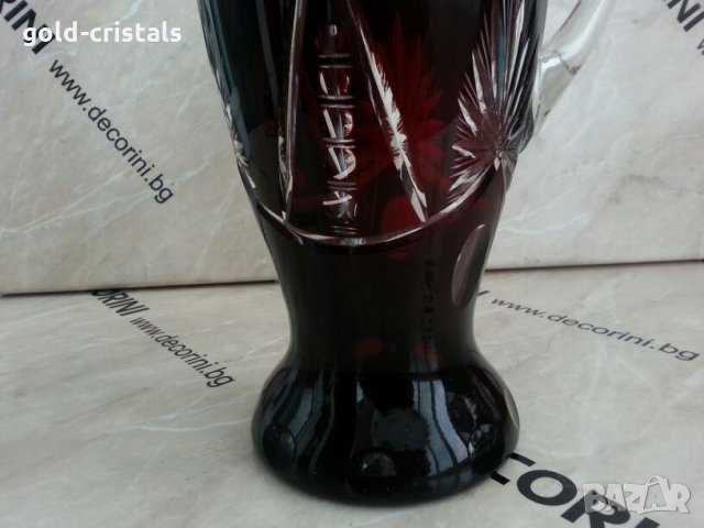 кристална кана цветен кристал, снимка 8 - Антикварни и старинни предмети - 25043935