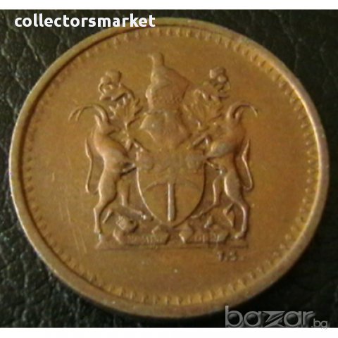 1 цент 1970, Родезия, снимка 2 - Нумизматика и бонистика - 12024476