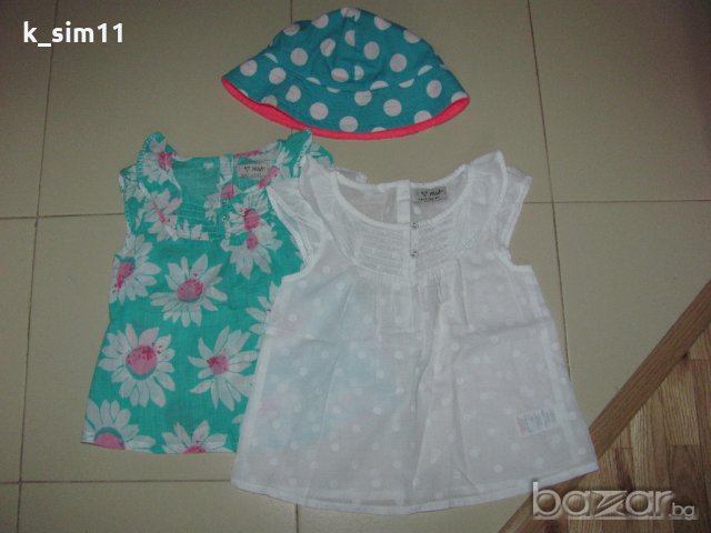 Лот 2 блузи /ризи/ и шапка на точки на Next за 3-4 г