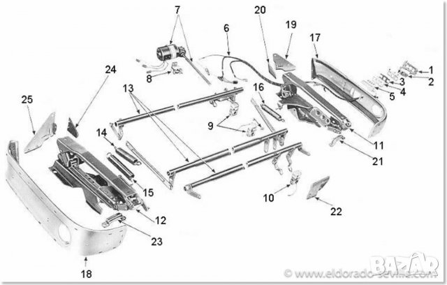 Механизми за електрозадвижвани предни седалки от Cadillac Seville STS 1993 