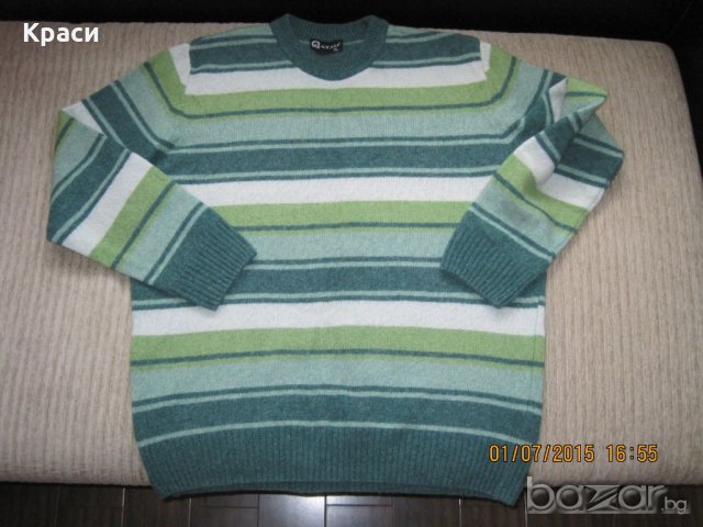 Красив зелен пуловер М р-р, снимка 1 - Пуловери - 20265465