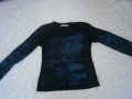 Дамска черна блуза - М размер, снимка 1 - Блузи с дълъг ръкав и пуловери - 12304439