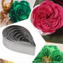 7 бр капковидни листа метални резци за цвете божур-роза листо капка резец резци форми форма , снимка 1 - Форми - 17410716