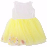 детска рокля перли-листа 10 жълта., снимка 4 - Бебешки рокли - 16999417