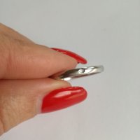 Сребърен пръстен с бели циркони   - сребро проба 925, снимка 2 - Пръстени - 23515764