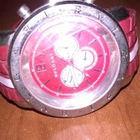 нов часовник-гумена червено/бяла каишка, снимка 3 - Други - 21835312