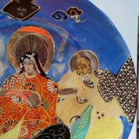 Японска декоративна чиния, снимка 3 - Антикварни и старинни предмети - 23184976