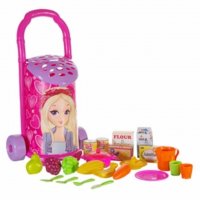 Детска количка с хранителни продукти и аксесоари, снимка 1 - Кукли - 19918542