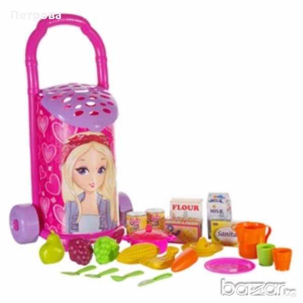 Детска количка с хранителни продукти и аксесоари, снимка 1