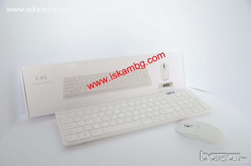 Безжична клавиатура и мишка със силиконово покритие - код 0803, снимка 1