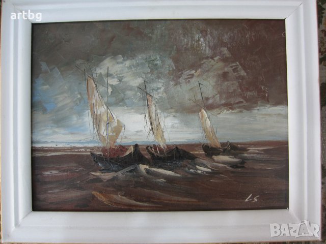 Автентична картина "Регатата", снимка 2 - Картини - 24721889