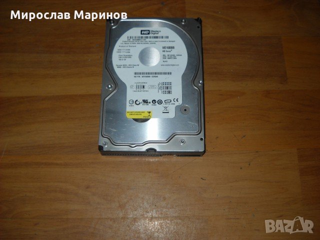 5.5хард диск за компютър (РС) WD 1600 Western Digital 160 GB-АTA-IDE 3.5”,7200 RPM.8MB кеш, снимка 1 - Твърди дискове - 23973563