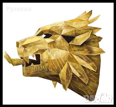 Маска - Game of Thrones House Lannister Lion Mask and Wall Mount, снимка 2 - Други ценни предмети - 22762491