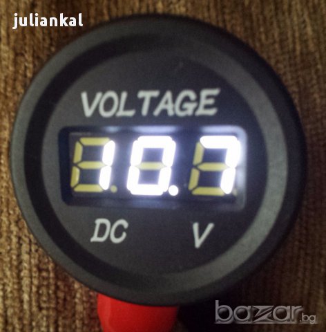 Дигитален волтмер кръгъл 4 - 30 Волта волтметър, снимка 11 - Друга електроника - 11988471