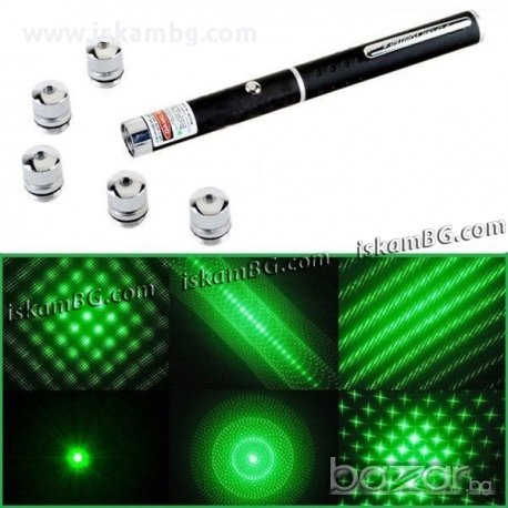 Лазер зелен мощност 200mw с 5 приставки, снимка 5 - Други спортове - 13447115