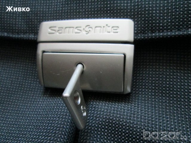 SAMSONITE сива чанта за през рамо с отделение за лаптоп., снимка 3 - Чанти - 18436014