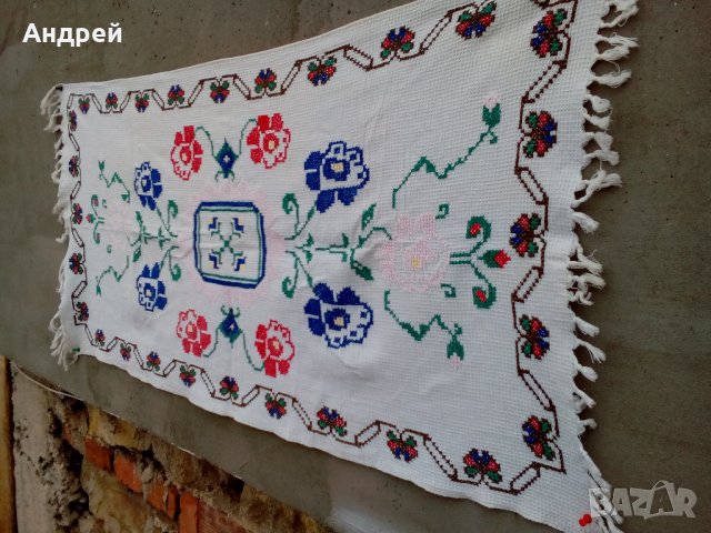 Старинен бродиран ковьор,покривка за стена #5, снимка 4 - Антикварни и старинни предмети - 23757494
