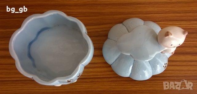 Стара порцеланова кутия, снимка 2 - Други - 24487126