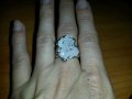 Сребърен пръстен с естествени камъчета, снимка 4