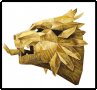Маска - Game of Thrones House Lannister Lion Mask and Wall Mount, снимка 2
