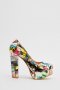 Намаление! Цветни обувки - принт списание, снимка 1 - Дамски обувки на ток - 24700783