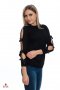 🎀 Дамски Пуловер с Декорирани 🎀 на ръкава 🎀, снимка 1 - Блузи с дълъг ръкав и пуловери - 23693672