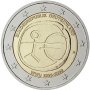 2 Евро монети (възпоменателни) емитирани 2009г (10г. на Икономически и Паричен съюз)