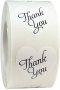 100 бр Thank You в бяло сърце малки самозалепващи лепенки стикери за ръчна изработка за подарък, снимка 2